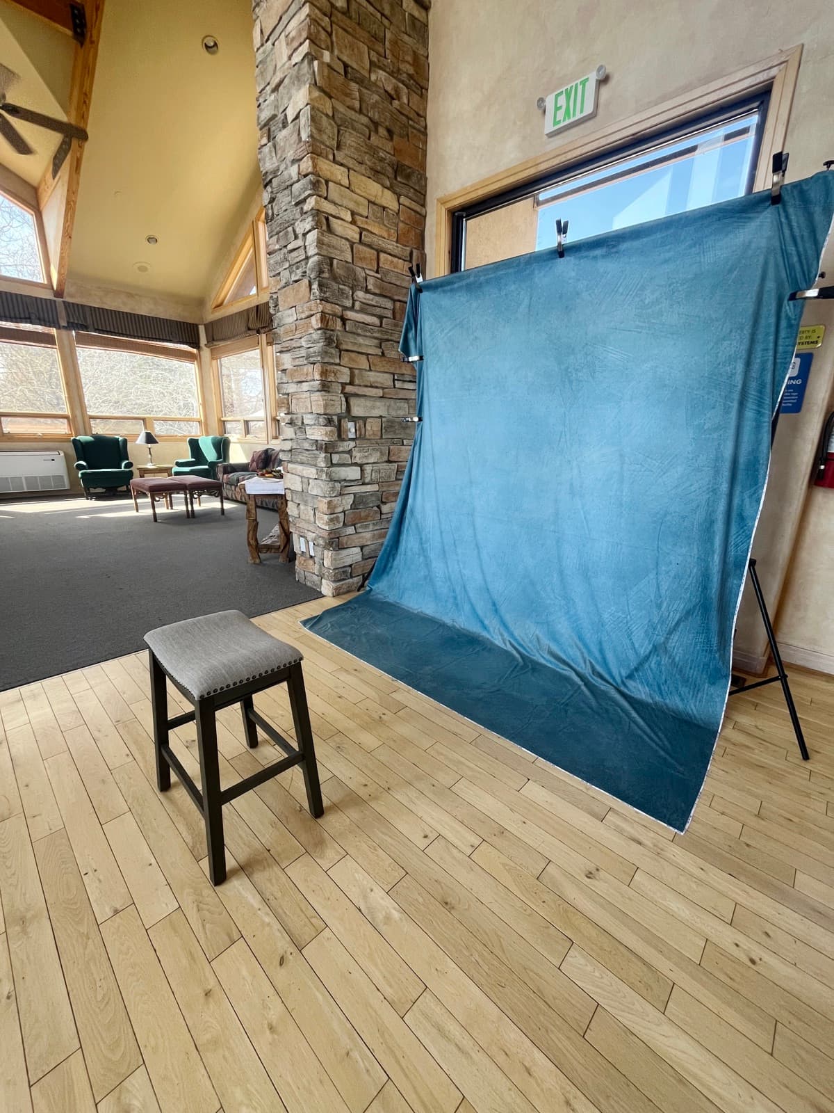 Dana Klein compositing a portrait in Photoshop, layering elements together