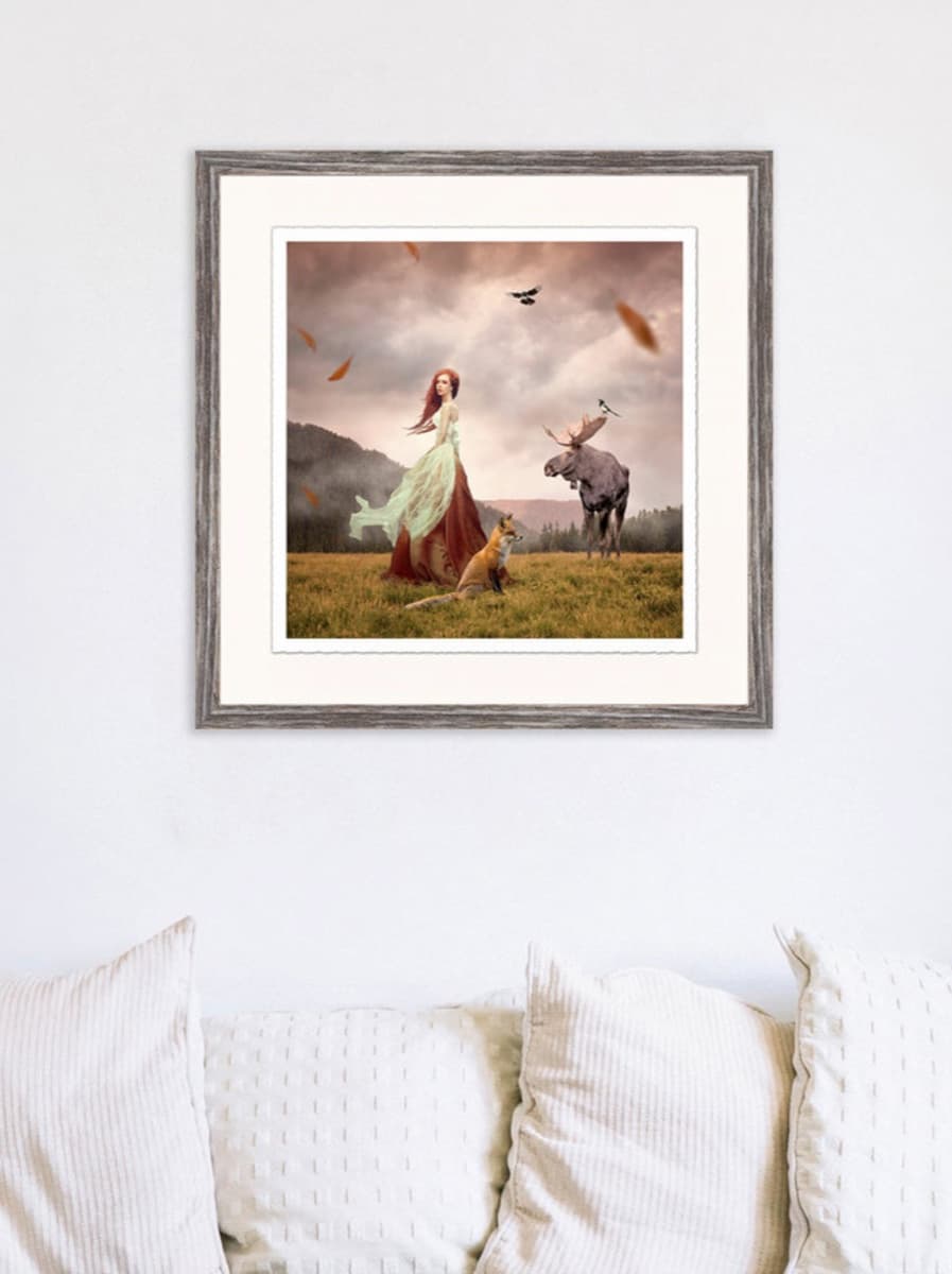 Follow The Wind in Barnwood frame on wall