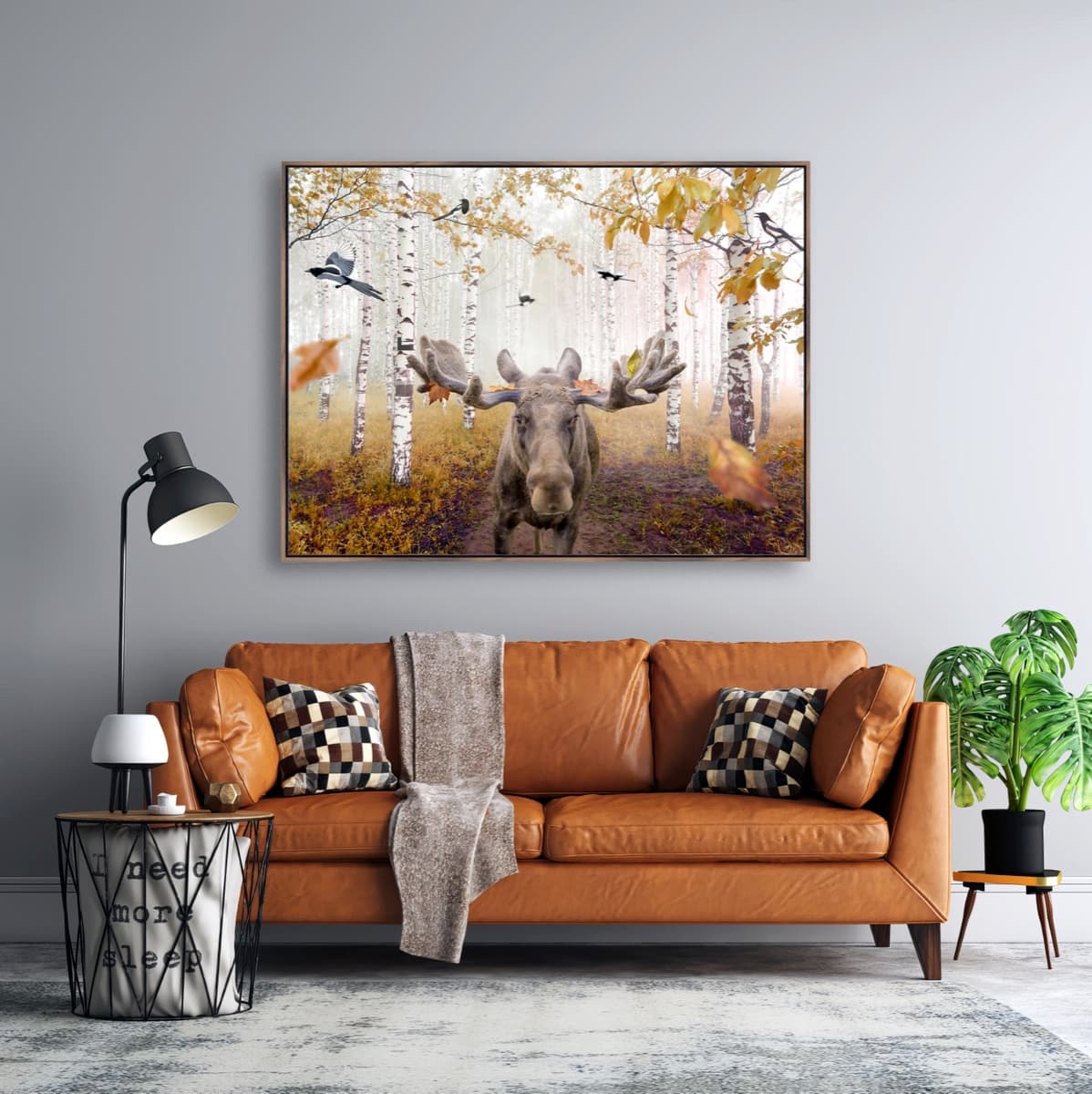 Autumn Sanctuary displayed on a wall