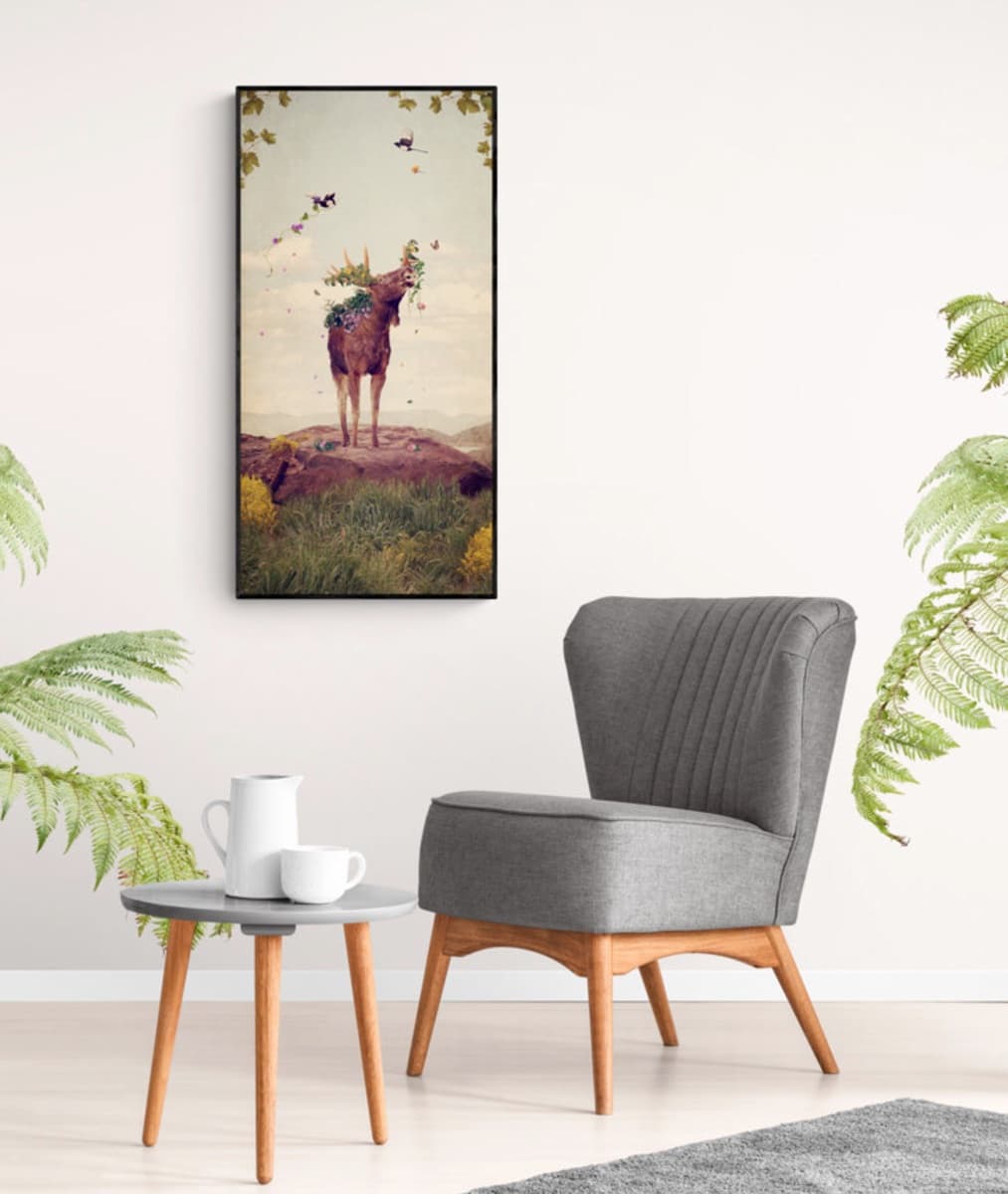 Flower Shower displayed on a wall