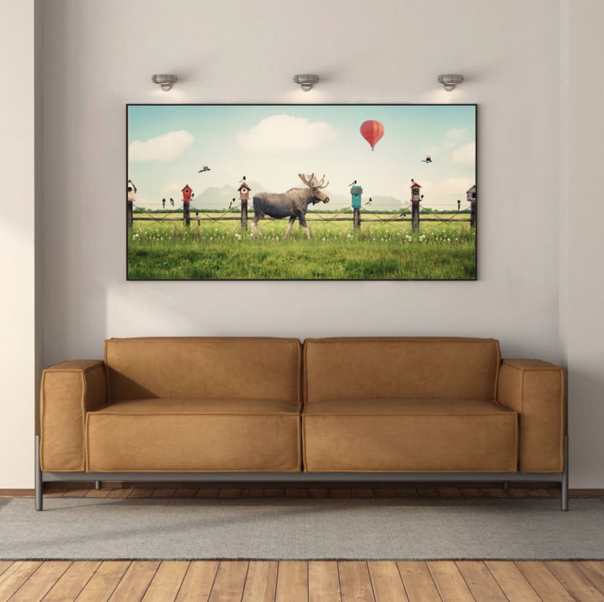 Magpie Lane displayed on a wall