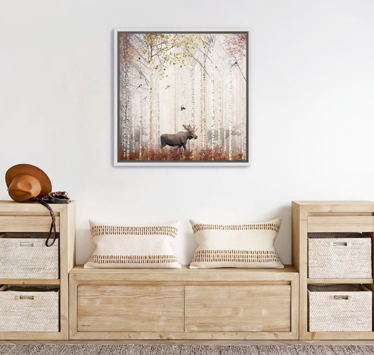 Migration displayed on a wall