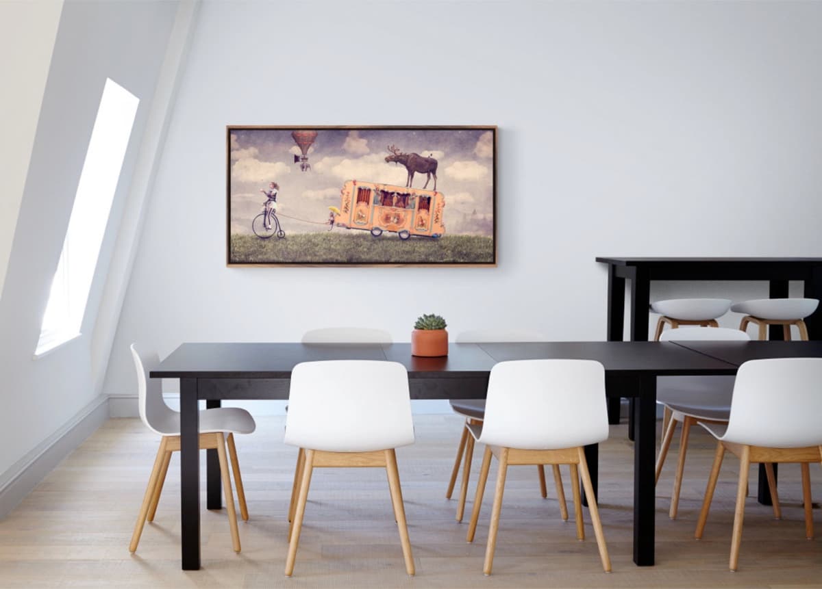 Music In The Mountains displayed on a wall