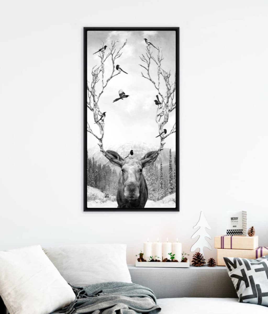 Wild Winter displayed on a wall