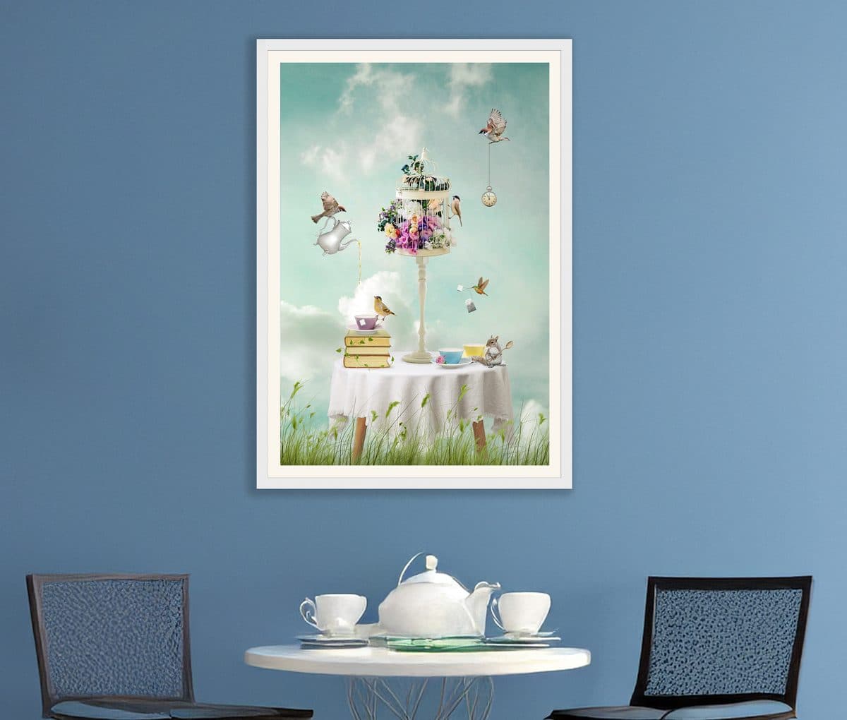 Tea Party displayed on a wall