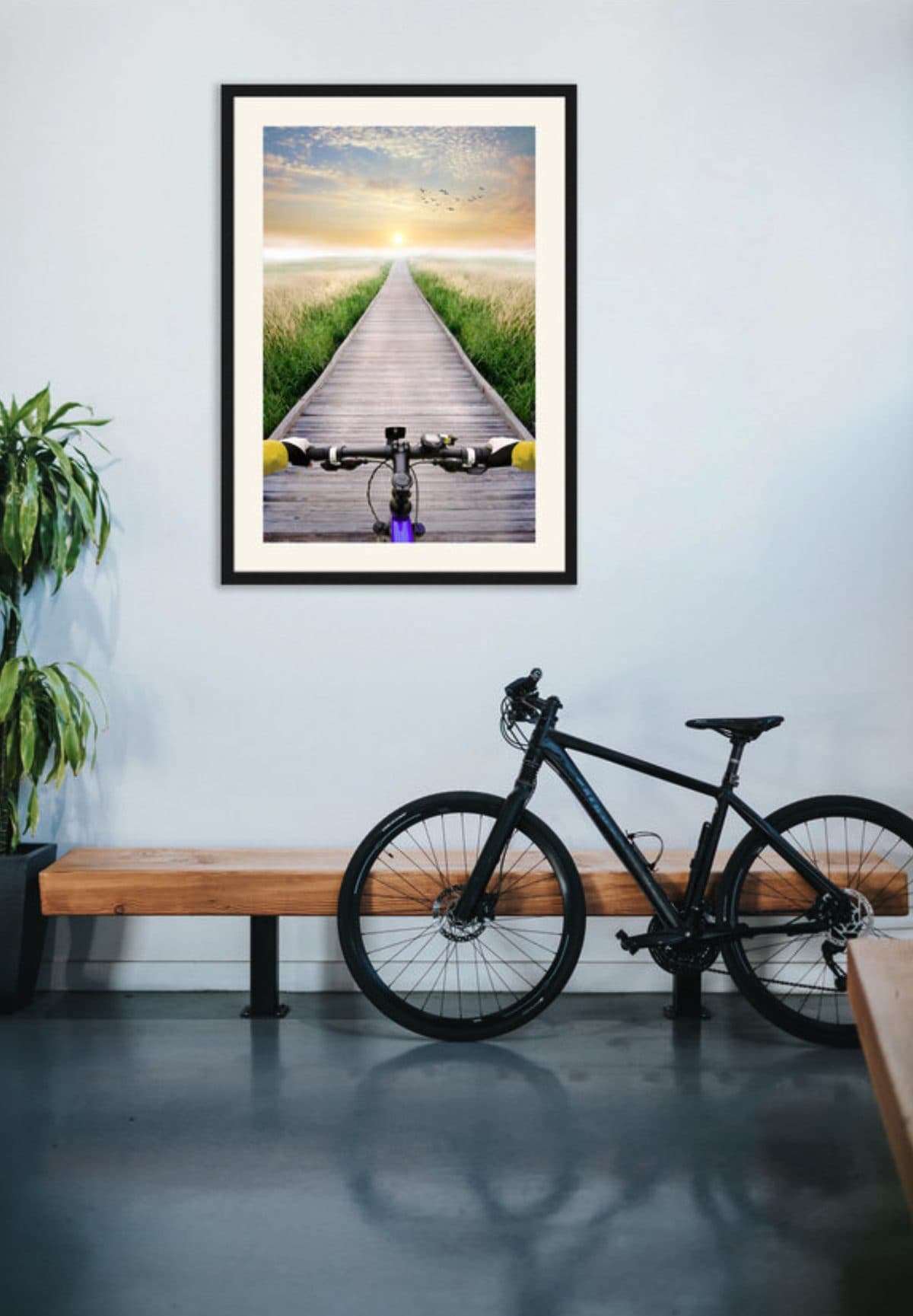 The Ride displayed on a wall