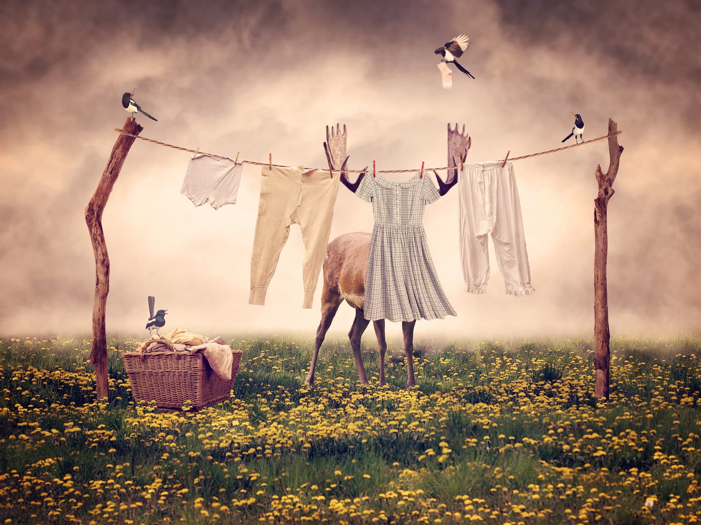 Chores, limited edition fine art print by Dana Klein